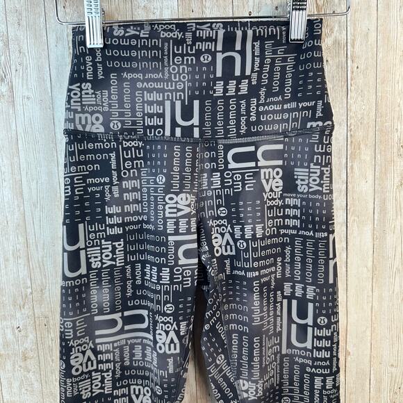 Lululemon Wunder Train Legging Womens 4 Black Ombre Multi Print Yoga Athletic - Picture 4 of 7